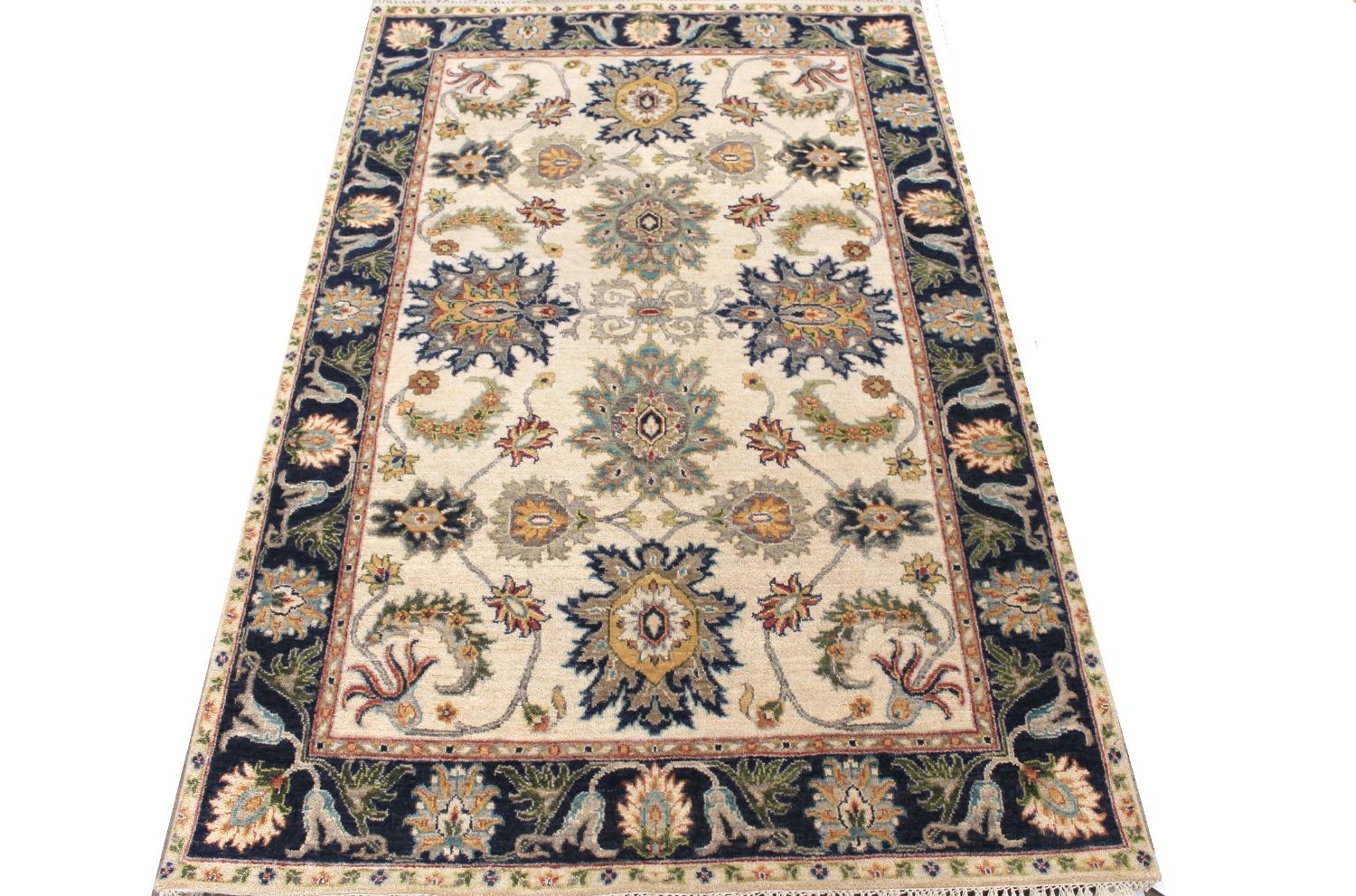 4x6 Traditional Hand Knotted Wool Area Rug - MR030280