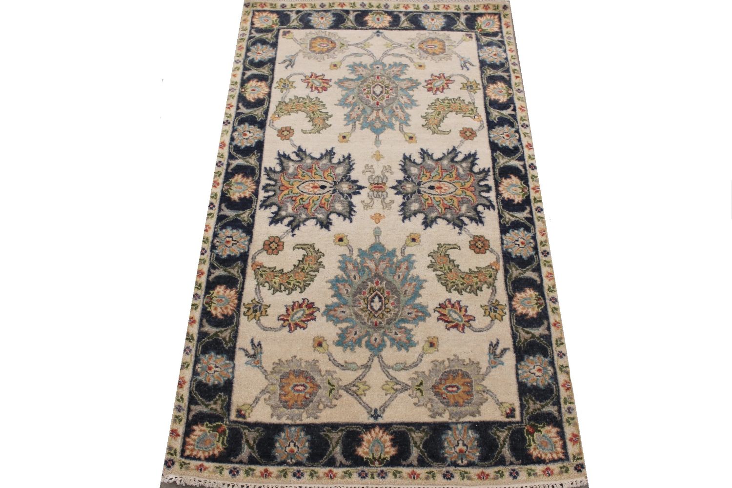 3x5 Traditional Hand Knotted Wool Area Rug - MR030284