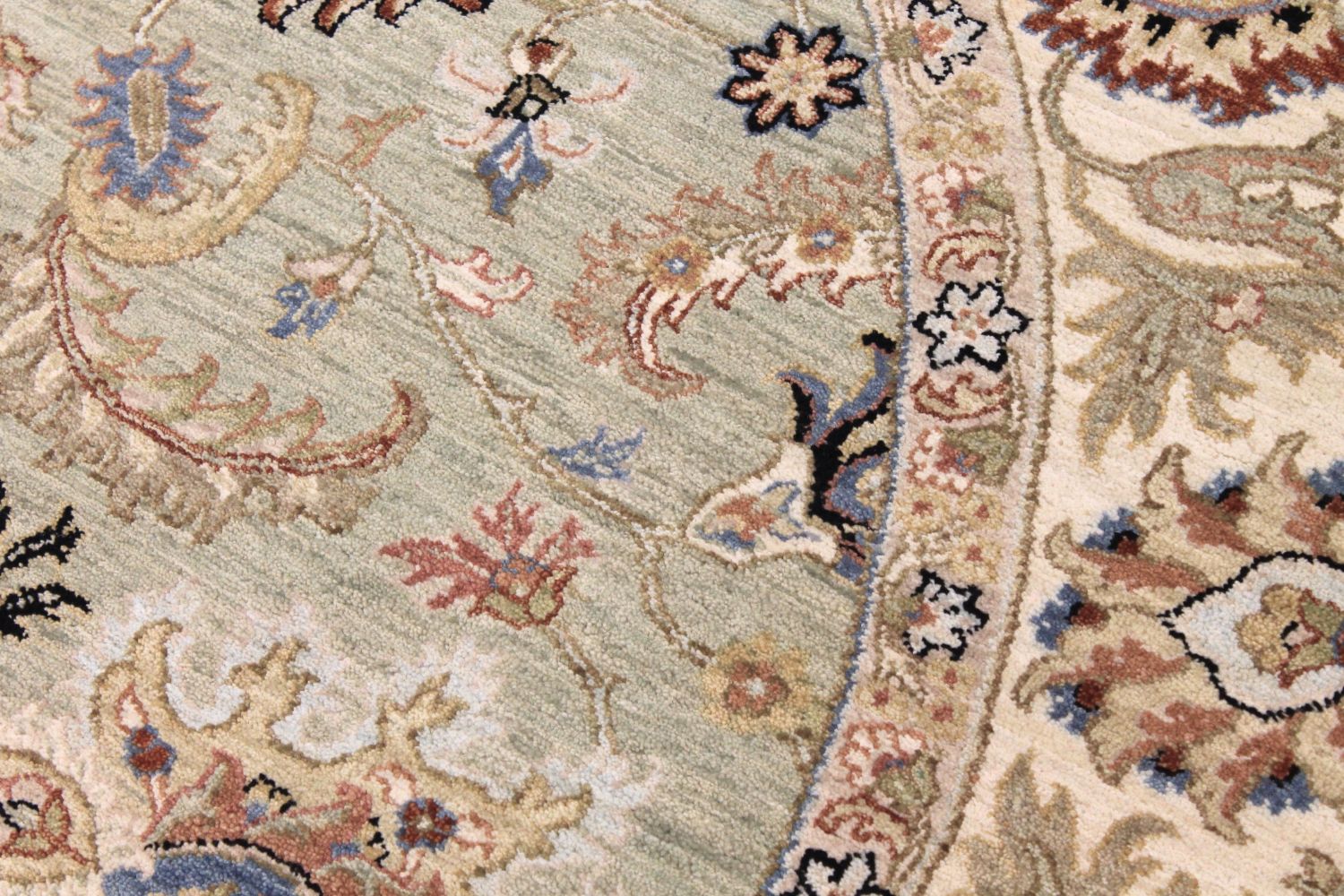 8 ft. Round & Square Traditional Hand Knotted Wool Area Rug - MR030357