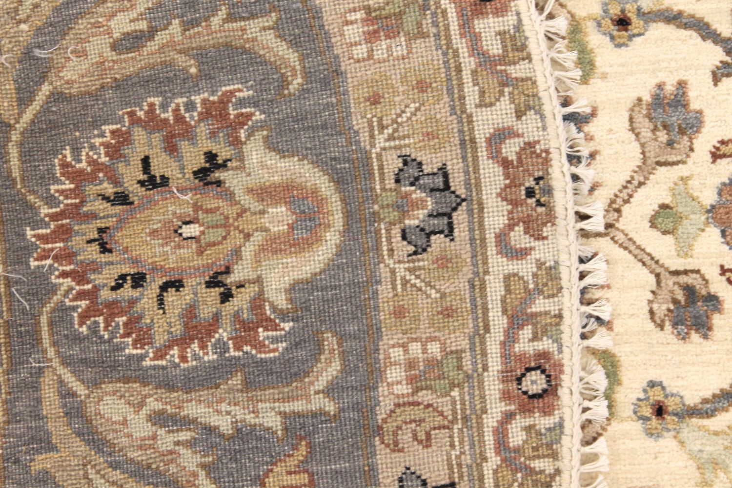 8 ft. Round & Square Traditional Hand Knotted Wool Area Rug - MR030364