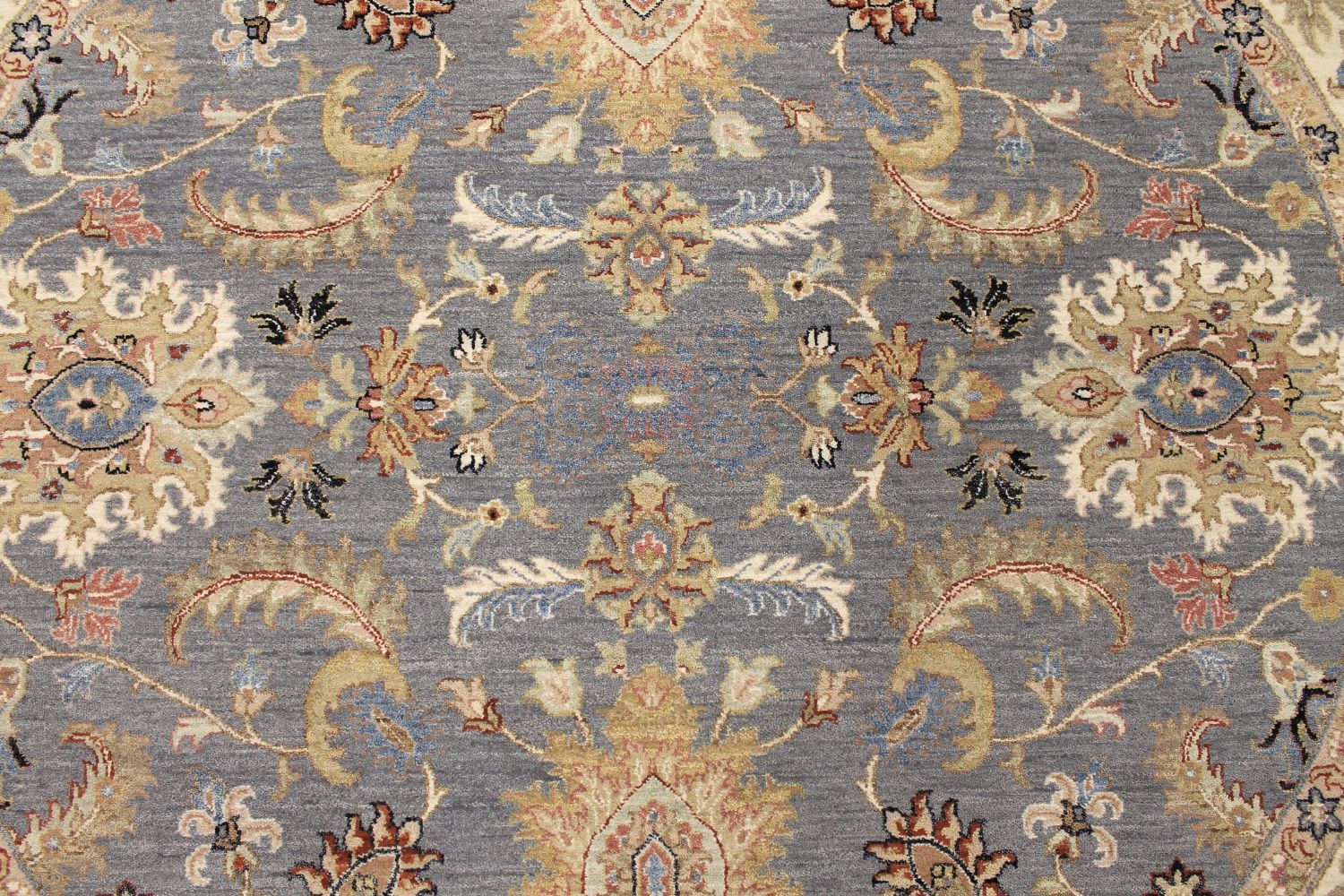 8 ft. Round & Square Traditional Hand Knotted Wool Area Rug - MR030366