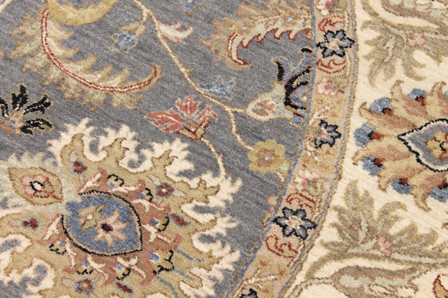 8 ft. Round & Square Traditional Hand Knotted Wool Area Rug - MR030366