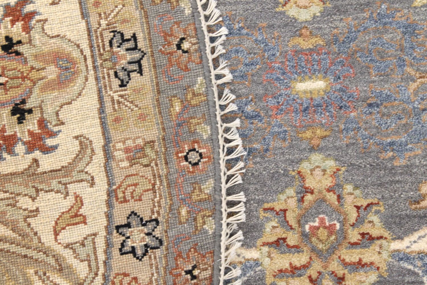 8 ft. Round & Square Traditional Hand Knotted Wool Area Rug - MR030366