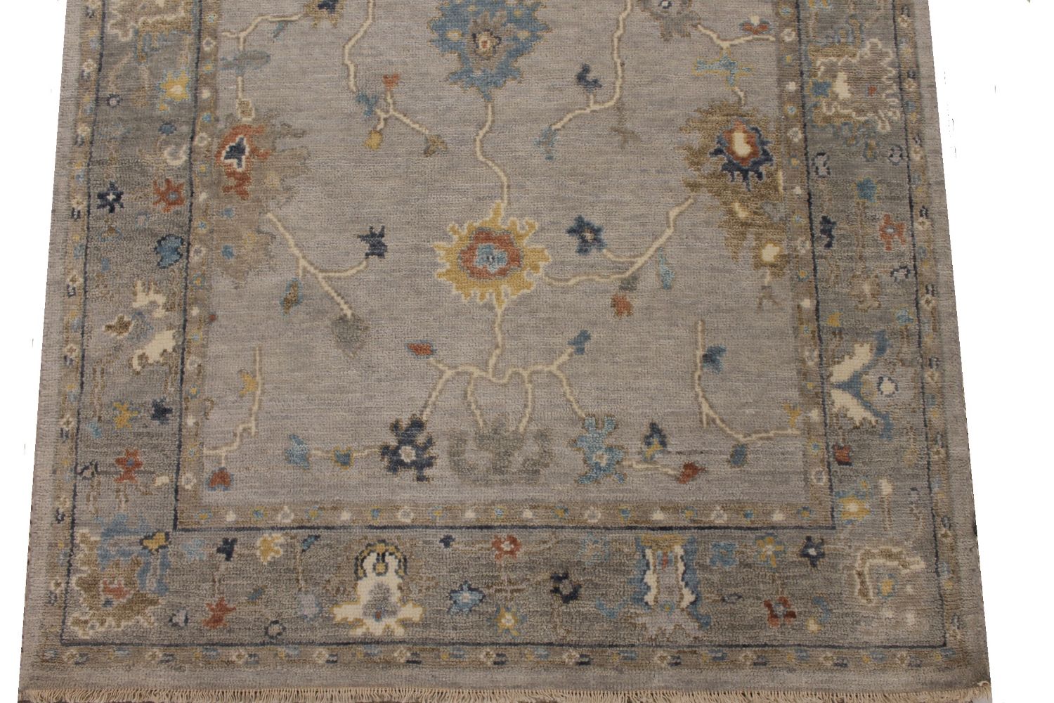 Wide Runner Oushak Hand Knotted Wool Area Rug - MR30393