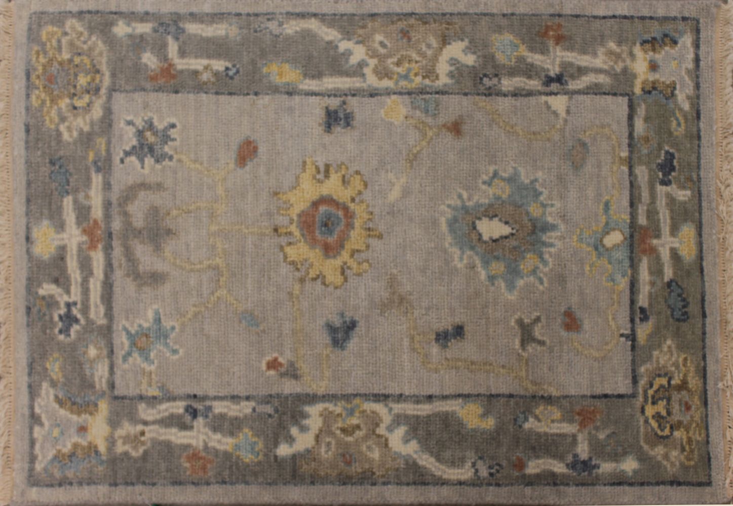 2X3 Oushak Hand Knotted Wool Area Rug - MR30409