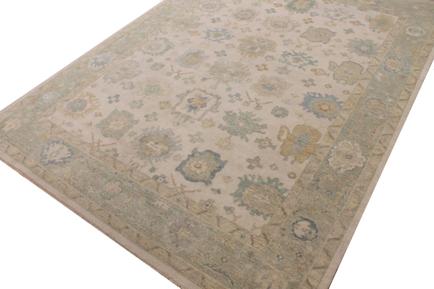 9x12 Oushak Hand Knotted Wool Area Rug - MR30411