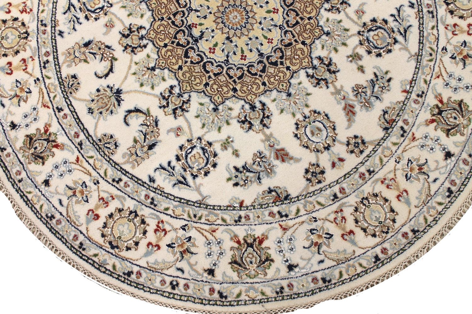 5 ft. Round & Square Traditional Hand Knotted Wool Area Rug - MR30416
