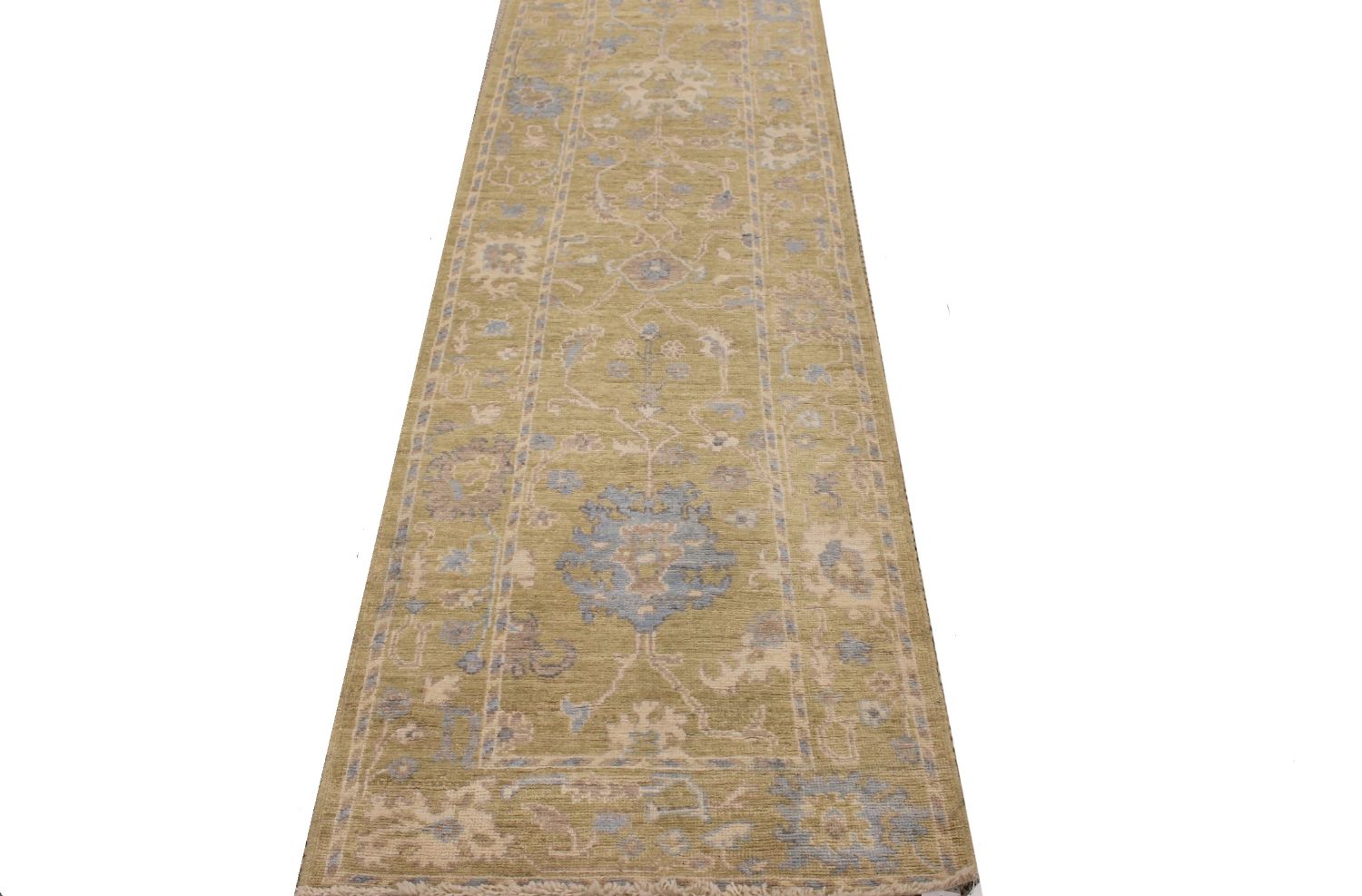 10 ft. Runner Oushak Hand Knotted Wool Area Rug - MR30446