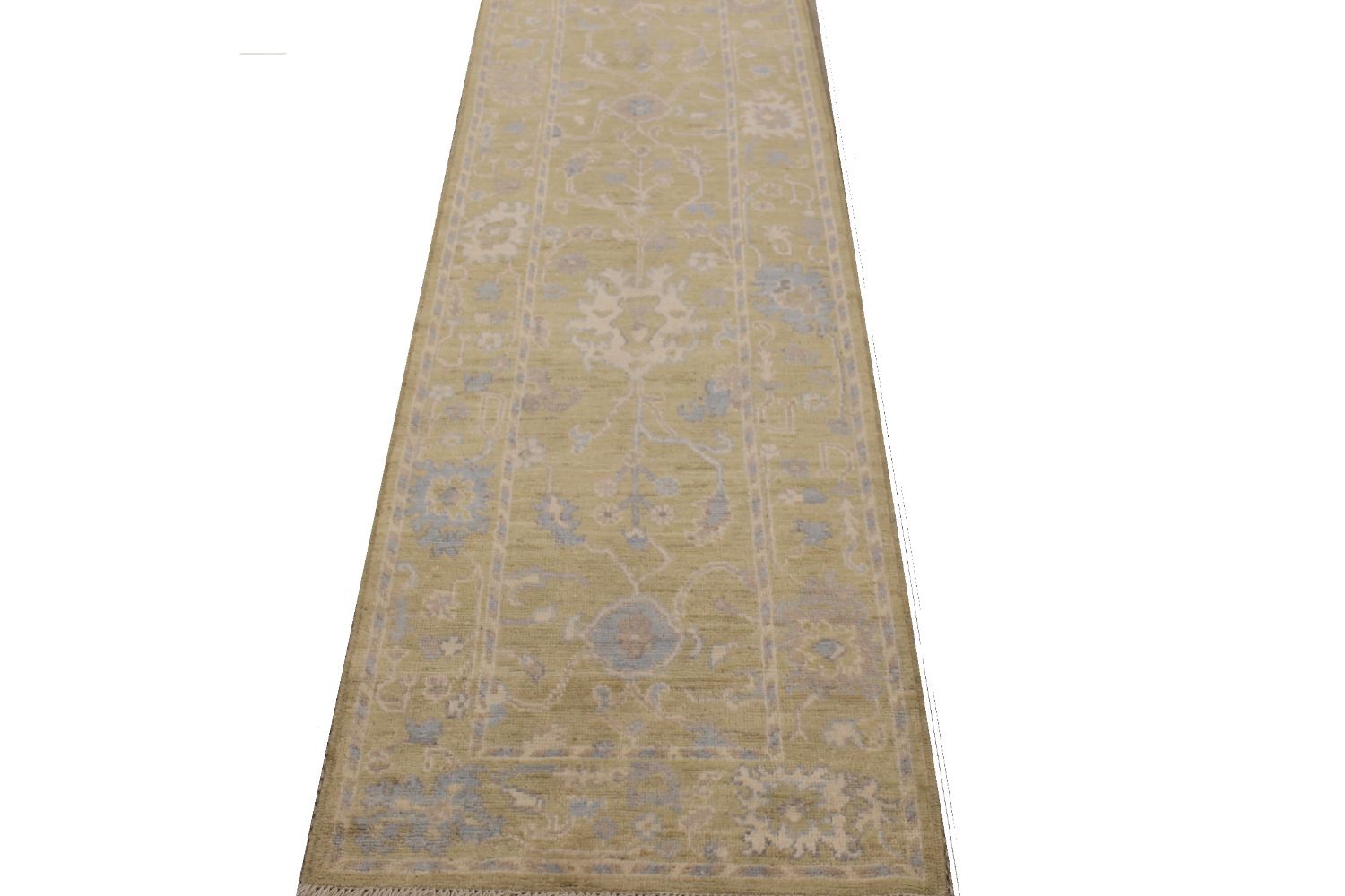 10 ft. Runner Oushak Hand Knotted Wool Area Rug - MR30446