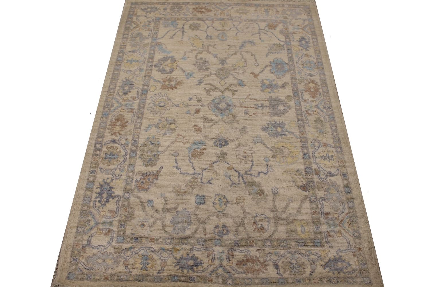 4x6 Oushak Hand Knotted Wool Area Rug - MR30452