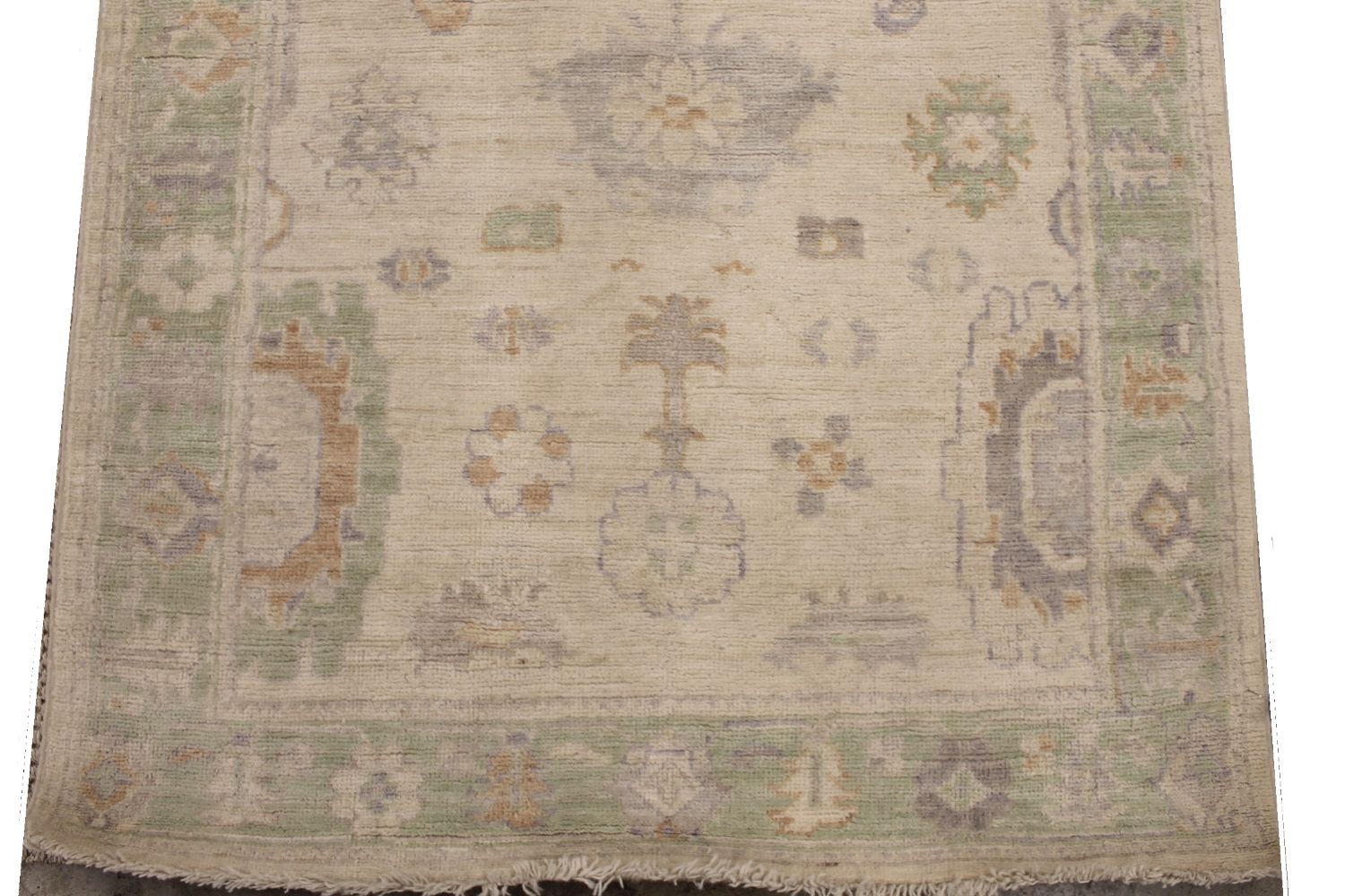 Wide Runner Oushak Hand Knotted Wool Area Rug - MR30454