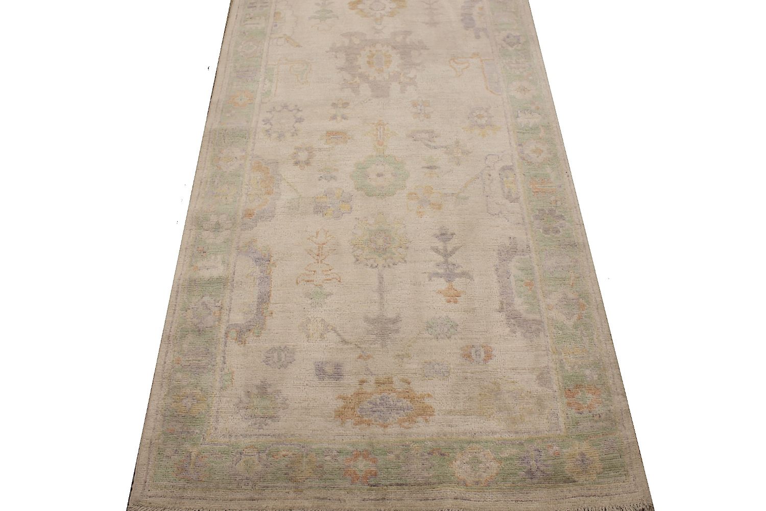 Wide Runner Oushak Hand Knotted Wool Area Rug - MR30454