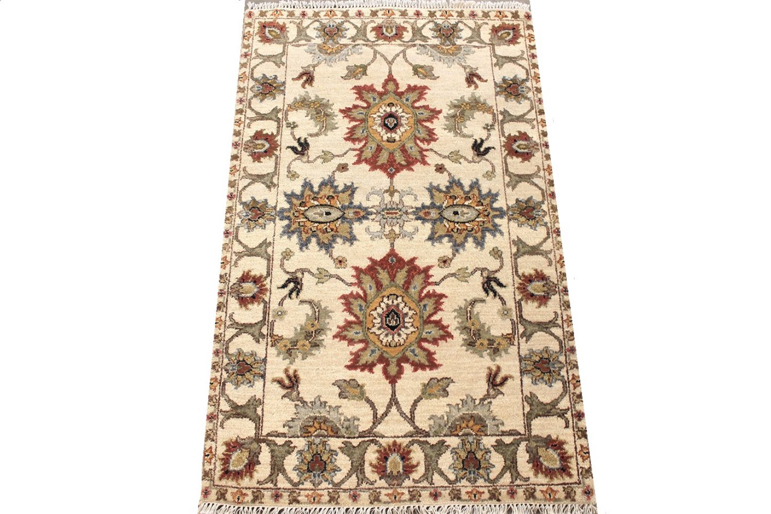 2X4 Traditional Hand Knotted Wool Area Rug - MR030591