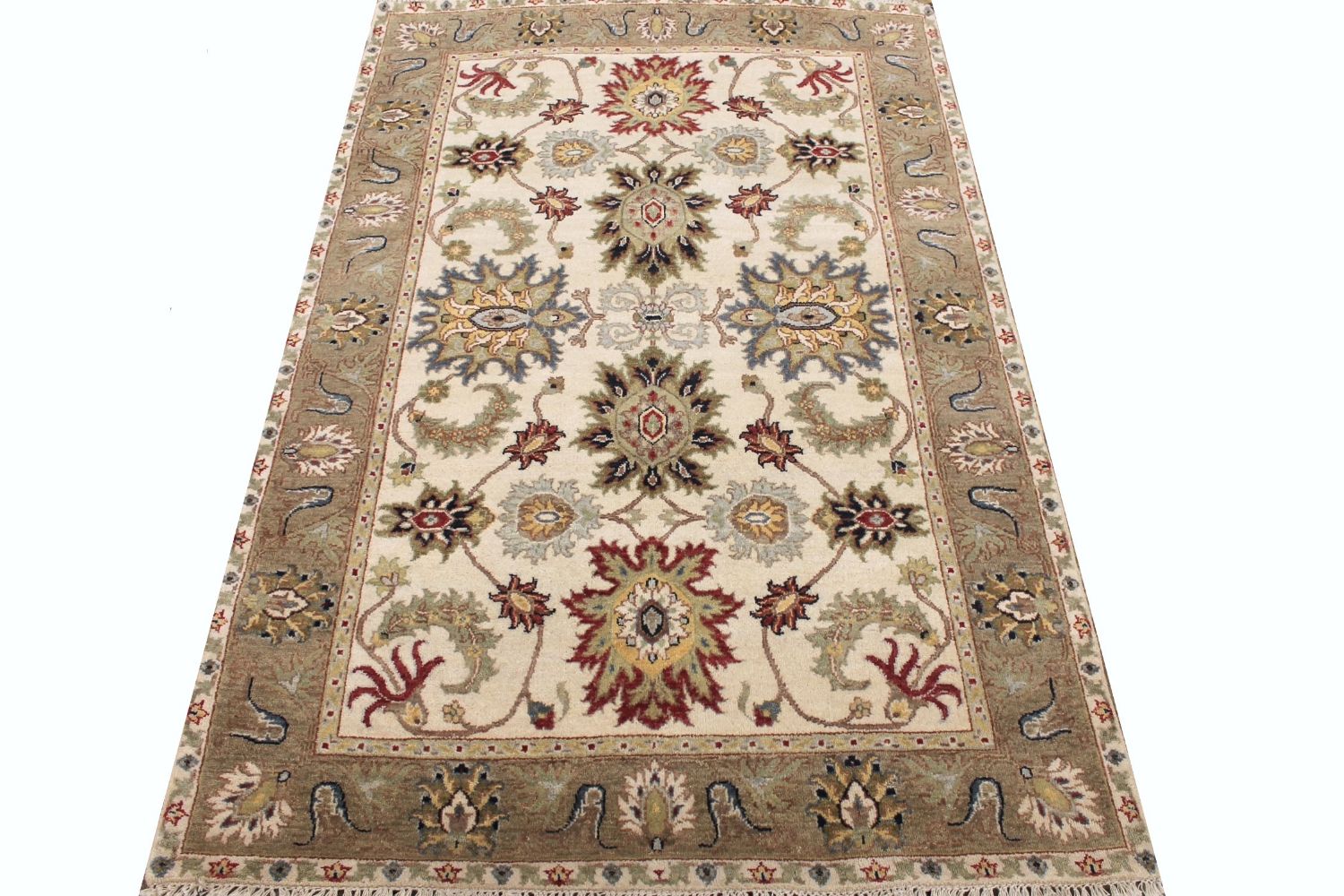 4x6 Traditional Hand Knotted Wool Area Rug - MR030597