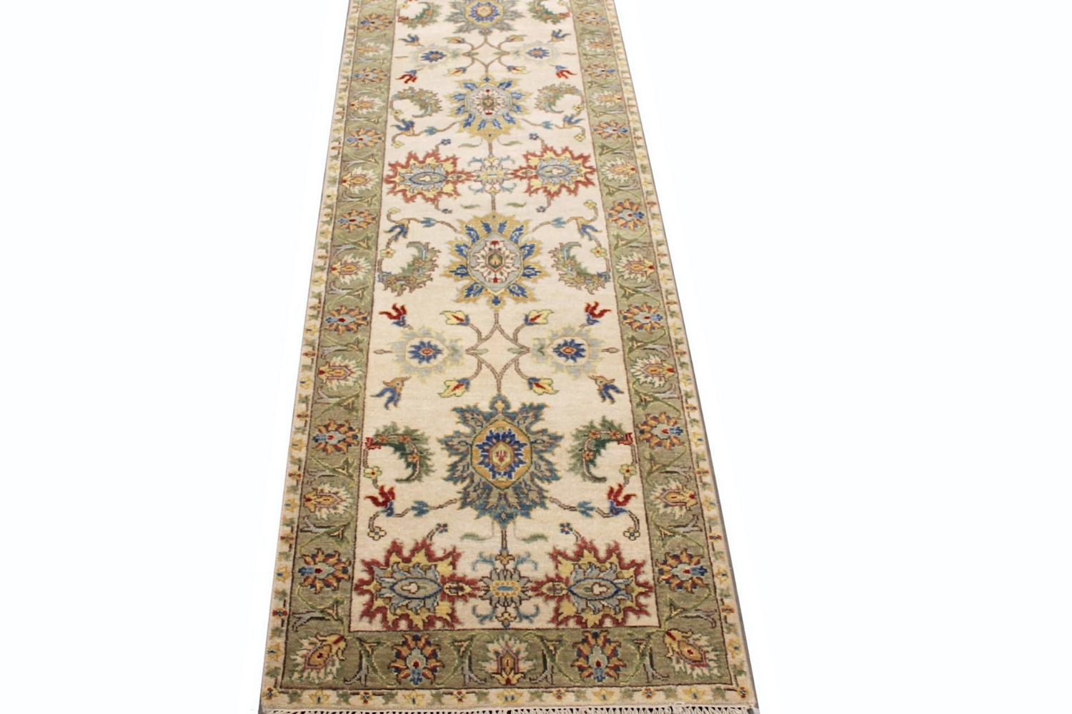 12 ft. Runner Traditional Hand Knotted Wool Area Rug - MR030599