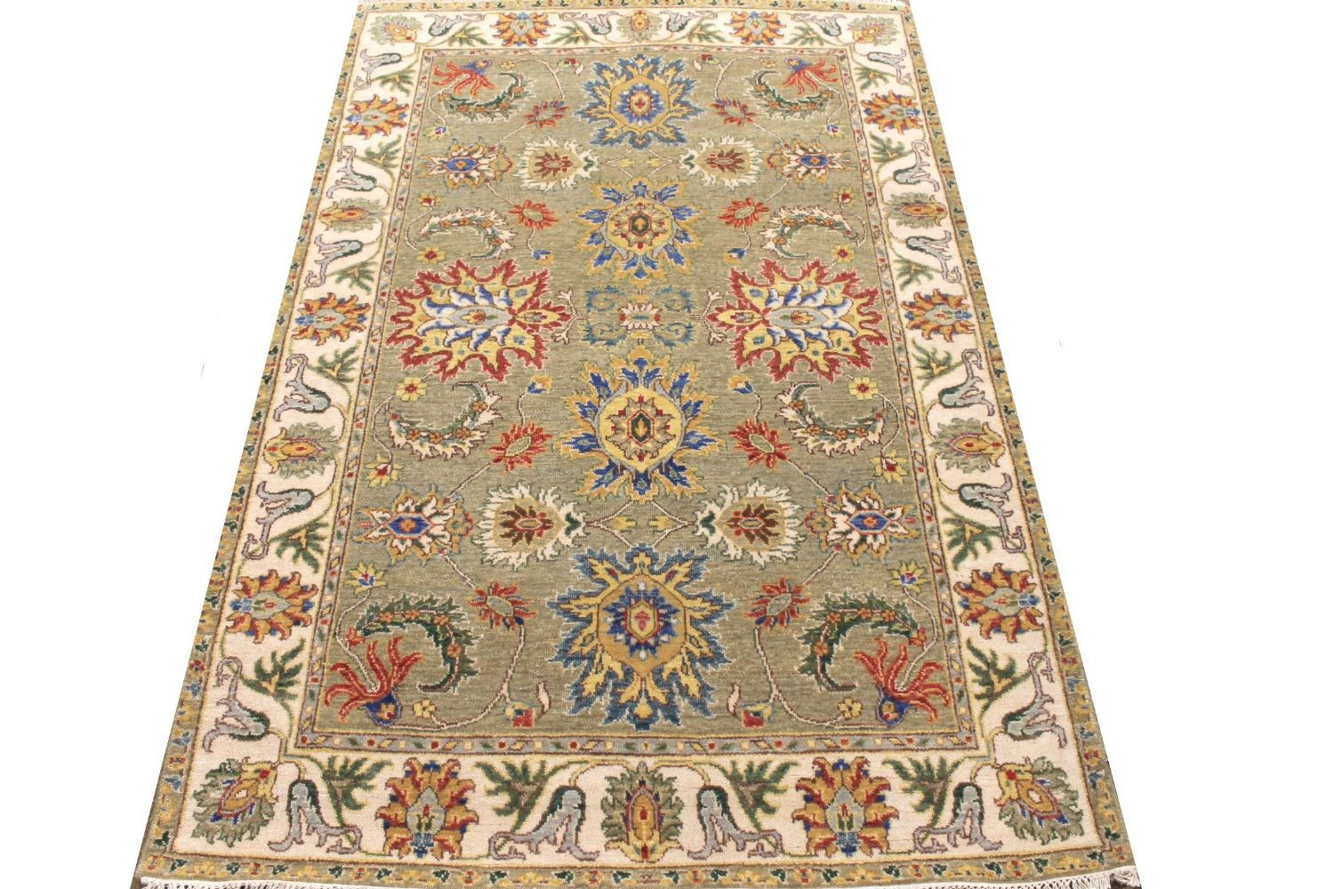 4x6 Traditional Hand Knotted Wool Area Rug - MR030600