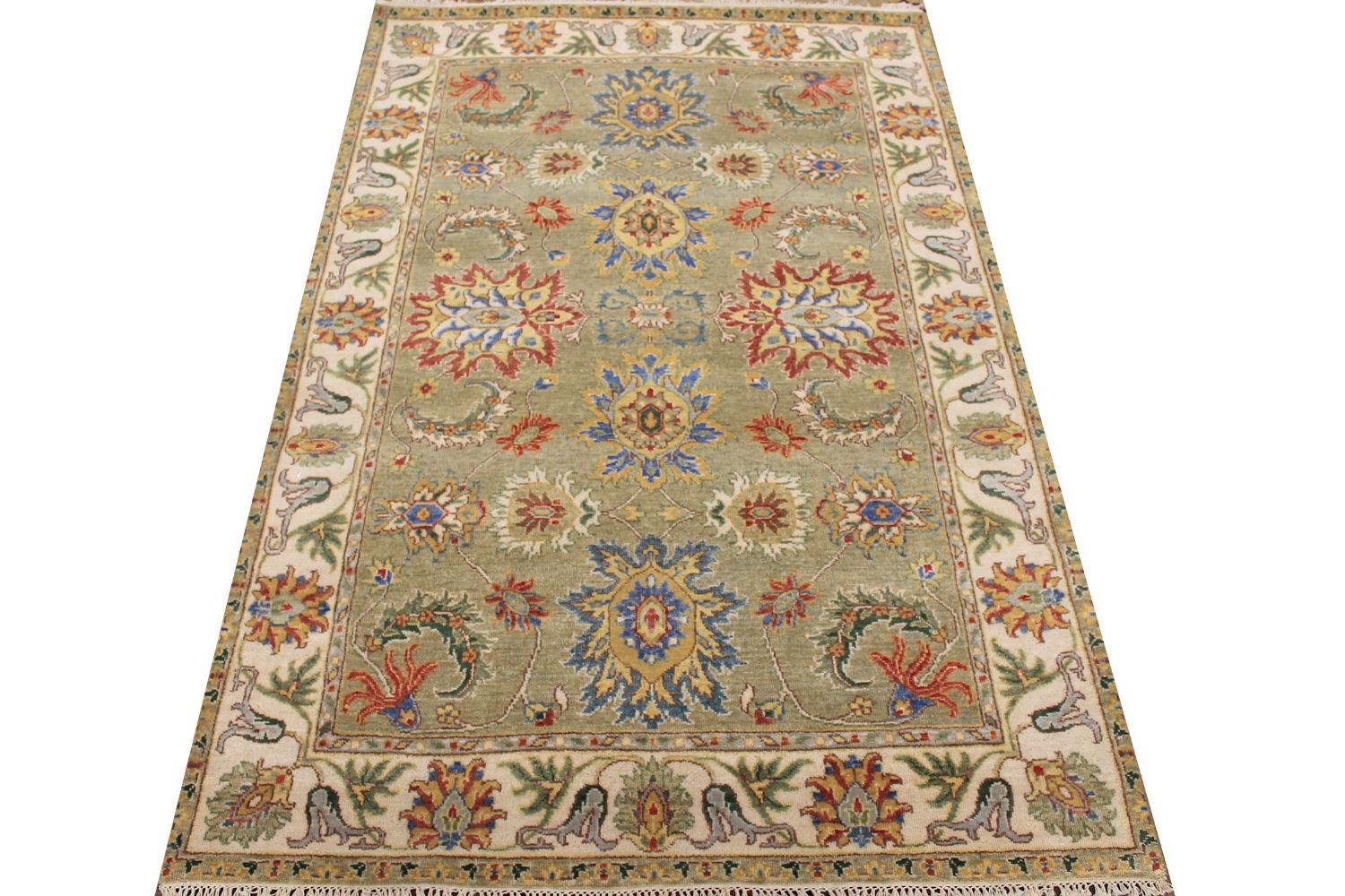 4x6 Traditional Hand Knotted Wool Area Rug - MR030600