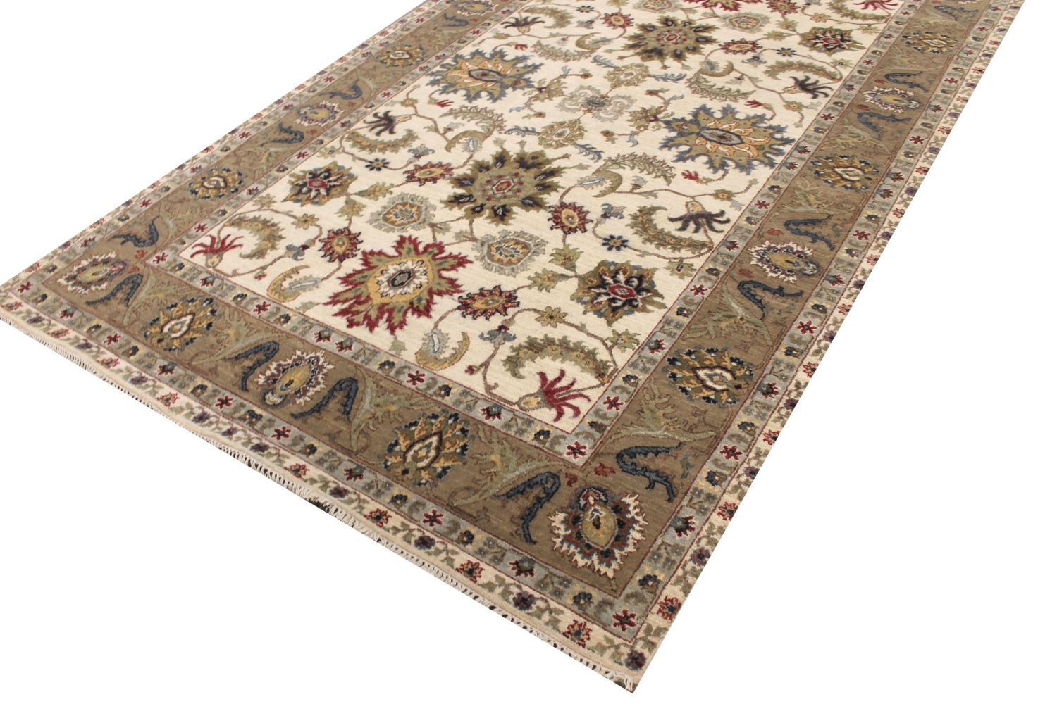 5x7/8 Traditional Hand Knotted Wool Area Rug - MR030604