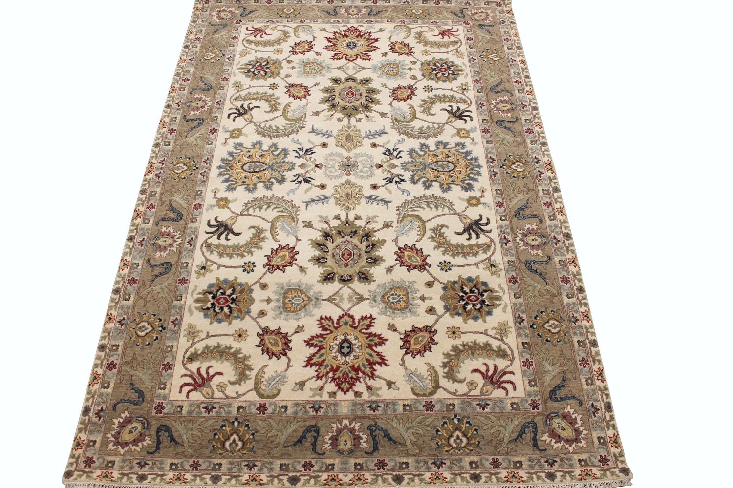 6x9 Traditional Hand Knotted Wool Area Rug - MR030606