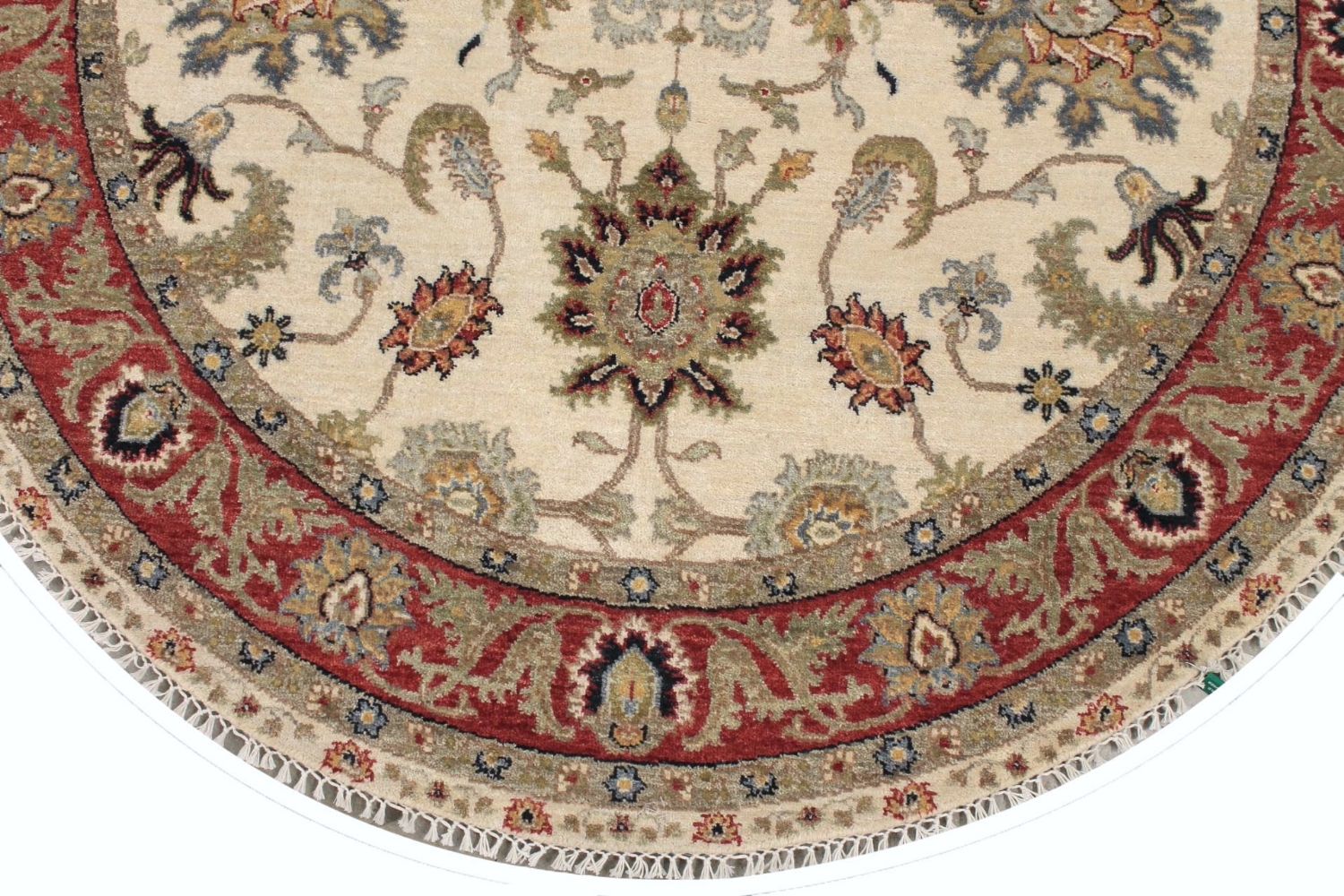 5 ft. Round & Square Traditional Hand Knotted Wool Area Rug - MR030607