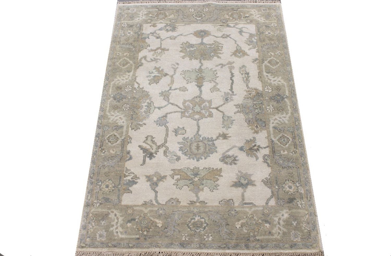 4x6 Oushak Hand Knotted Wool Area Rug - MR030619