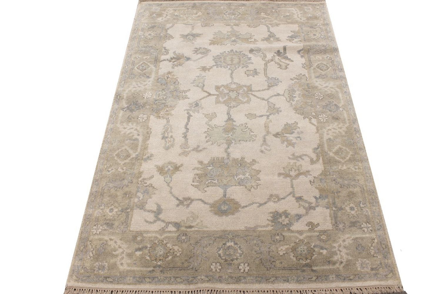 4x6 Oushak Hand Knotted Wool Area Rug - MR030619