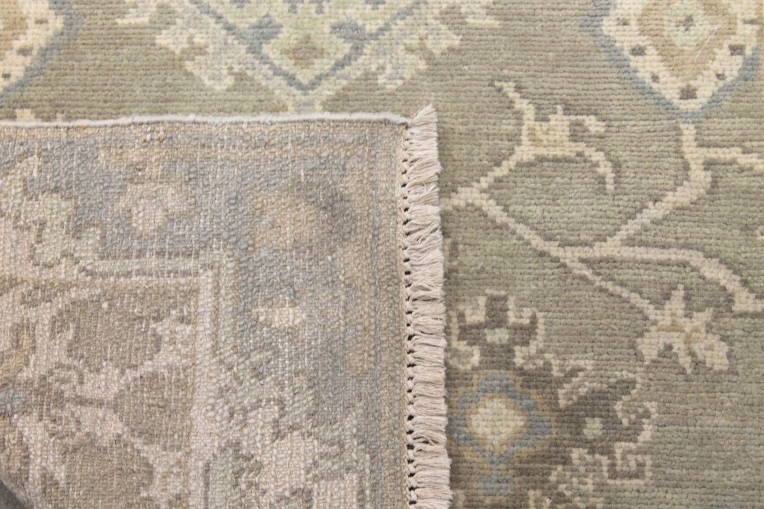 12 ft. Runner Oushak Hand Knotted Wool Area Rug - MR030622
