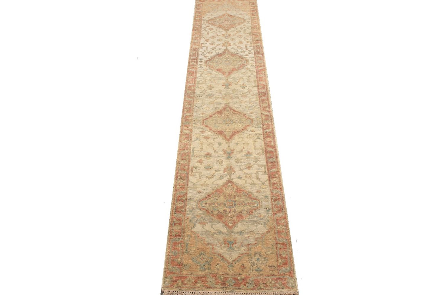 12 ft. Runner Aryana & Antique Revivals Hand Knotted Wool Area Rug - MR030634
