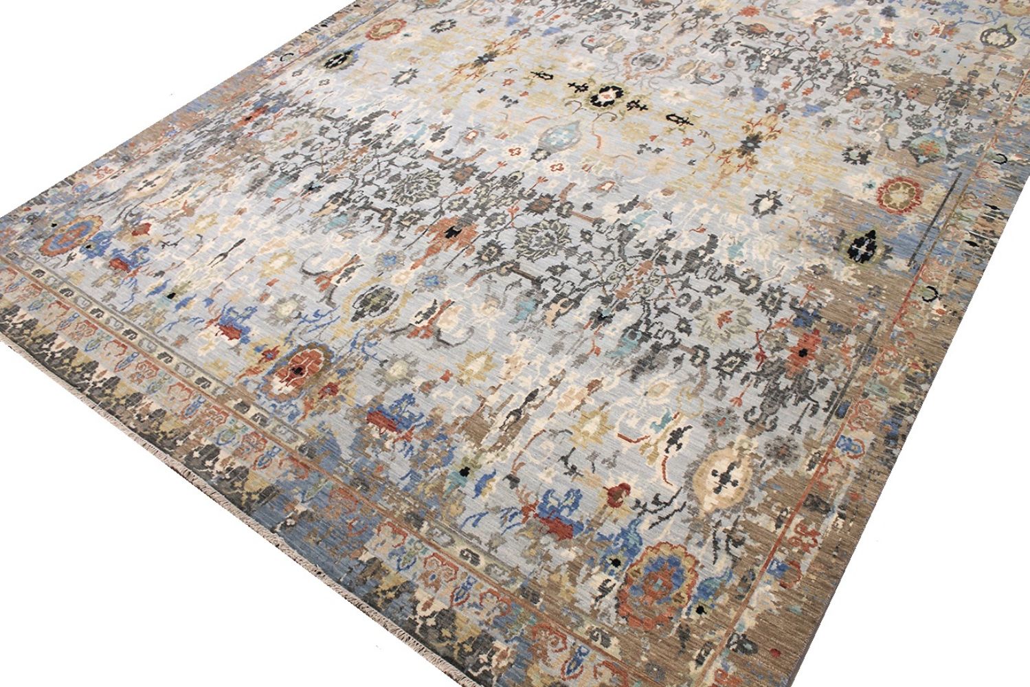 10x14 Transitional Hand Knotted Wool Area Rug - MR030644