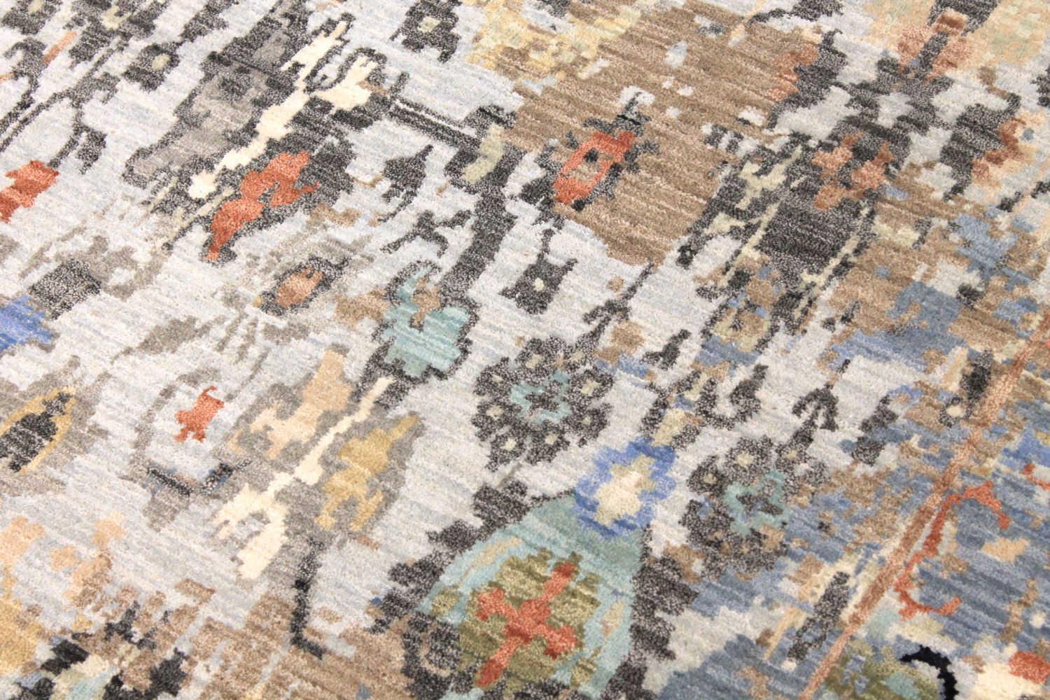 10x14 Transitional Hand Knotted Wool Area Rug - MR030644
