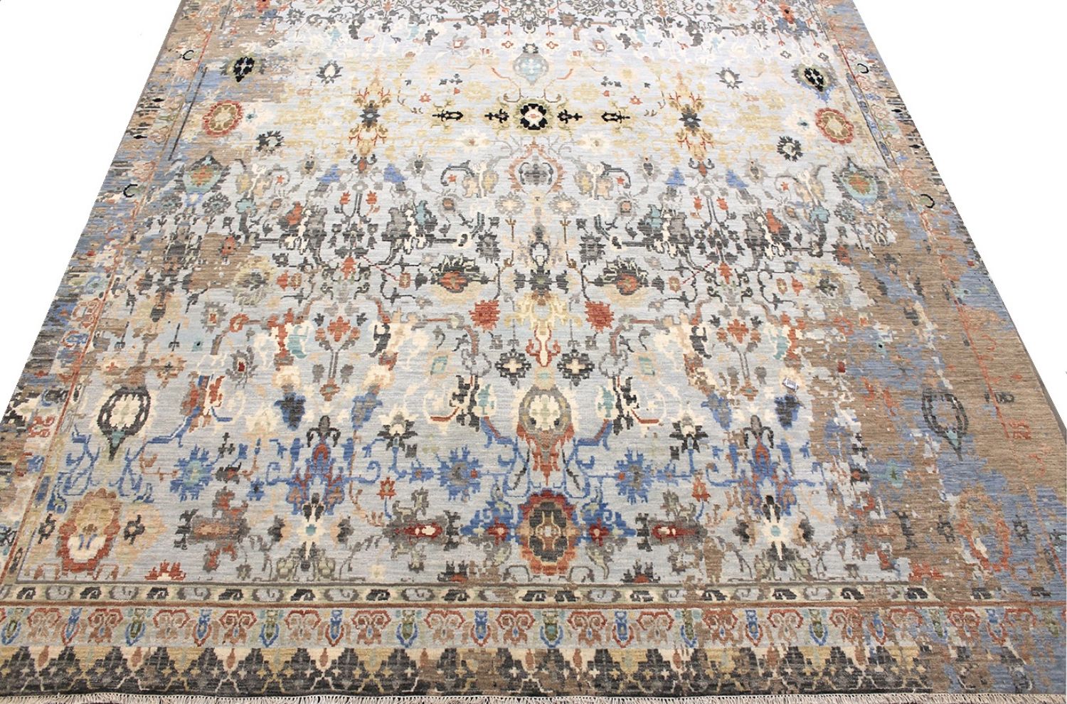 10x14 Transitional Hand Knotted Wool Area Rug - MR030644
