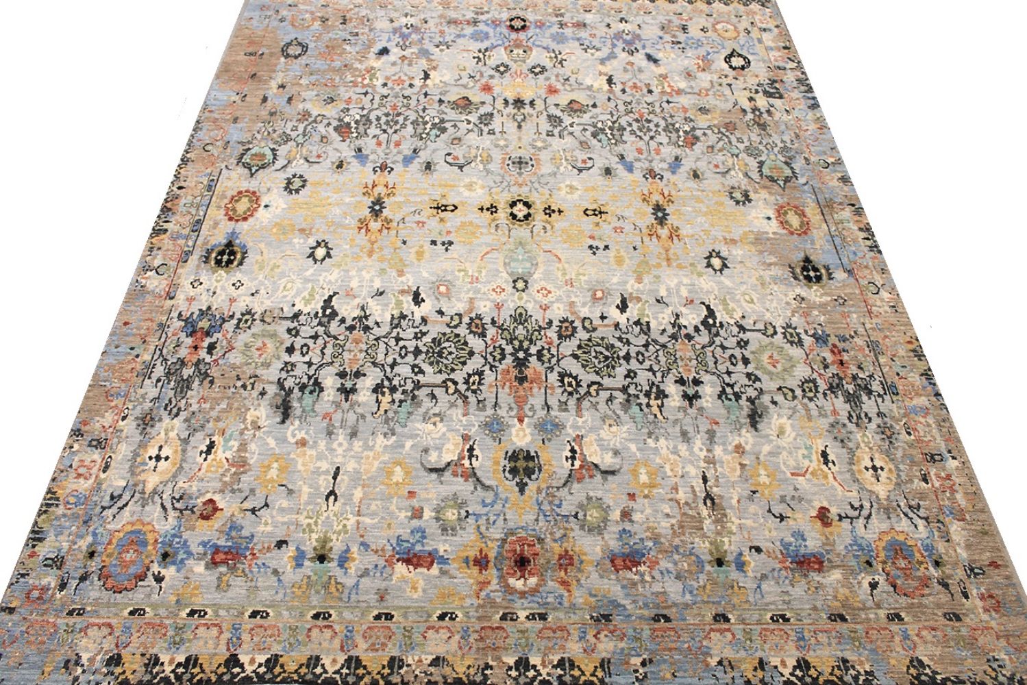 8x10 Transitional Hand Knotted Wool Area Rug - MR030645