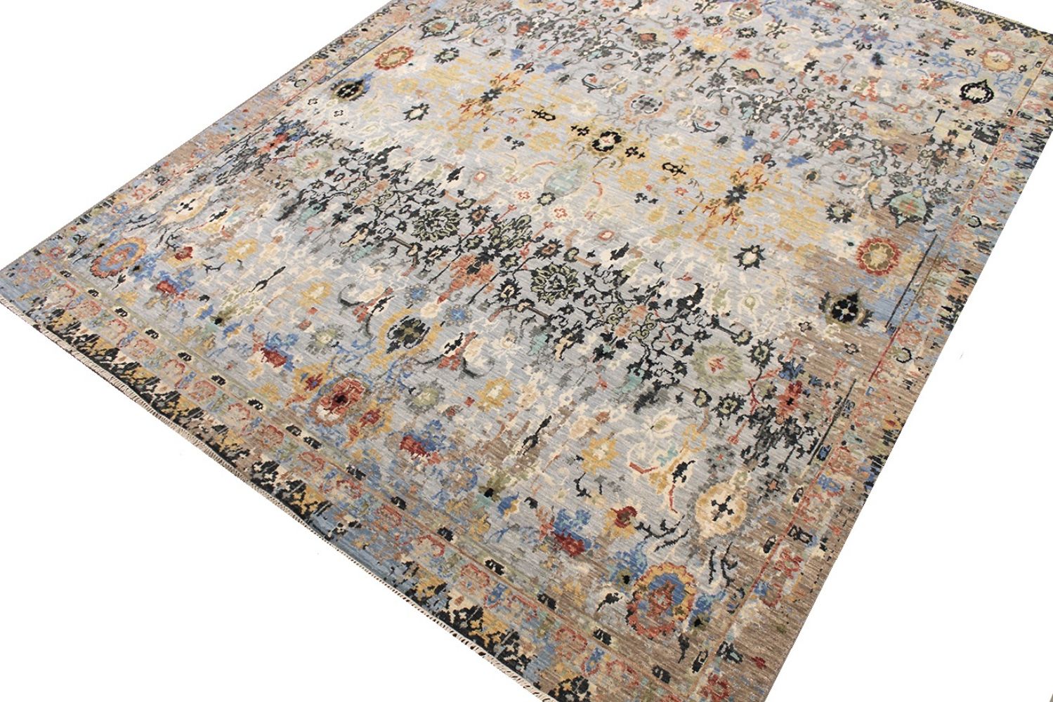 8x10 Transitional Hand Knotted Wool Area Rug - MR030645