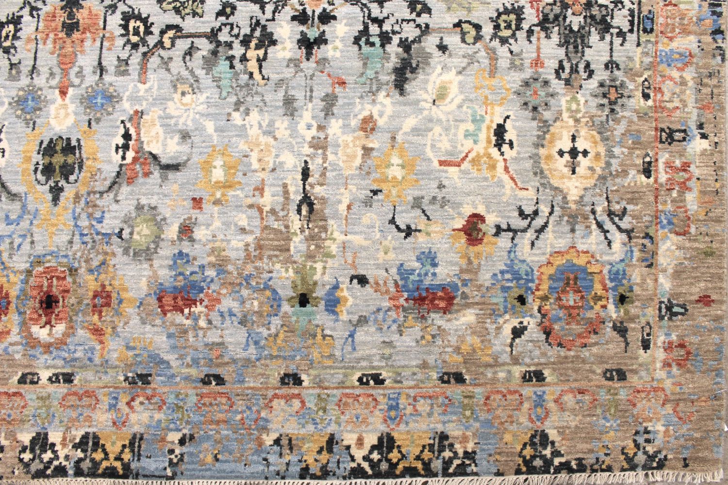 8x10 Transitional Hand Knotted Wool Area Rug - MR030645