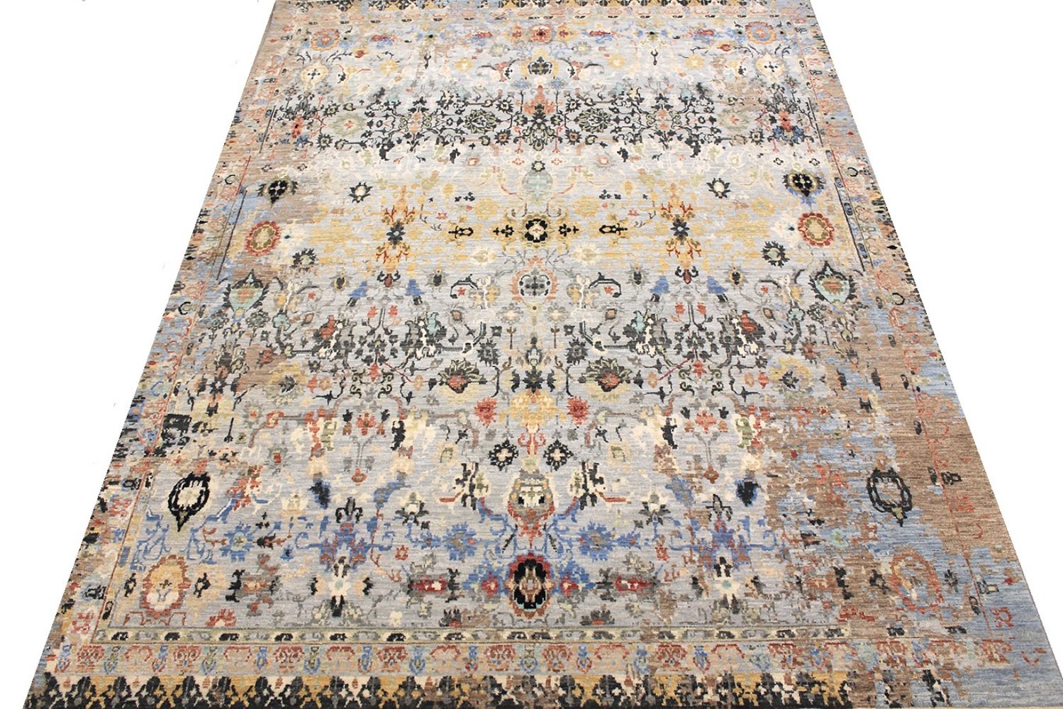 8x10 Transitional Hand Knotted Wool Area Rug - MR030645