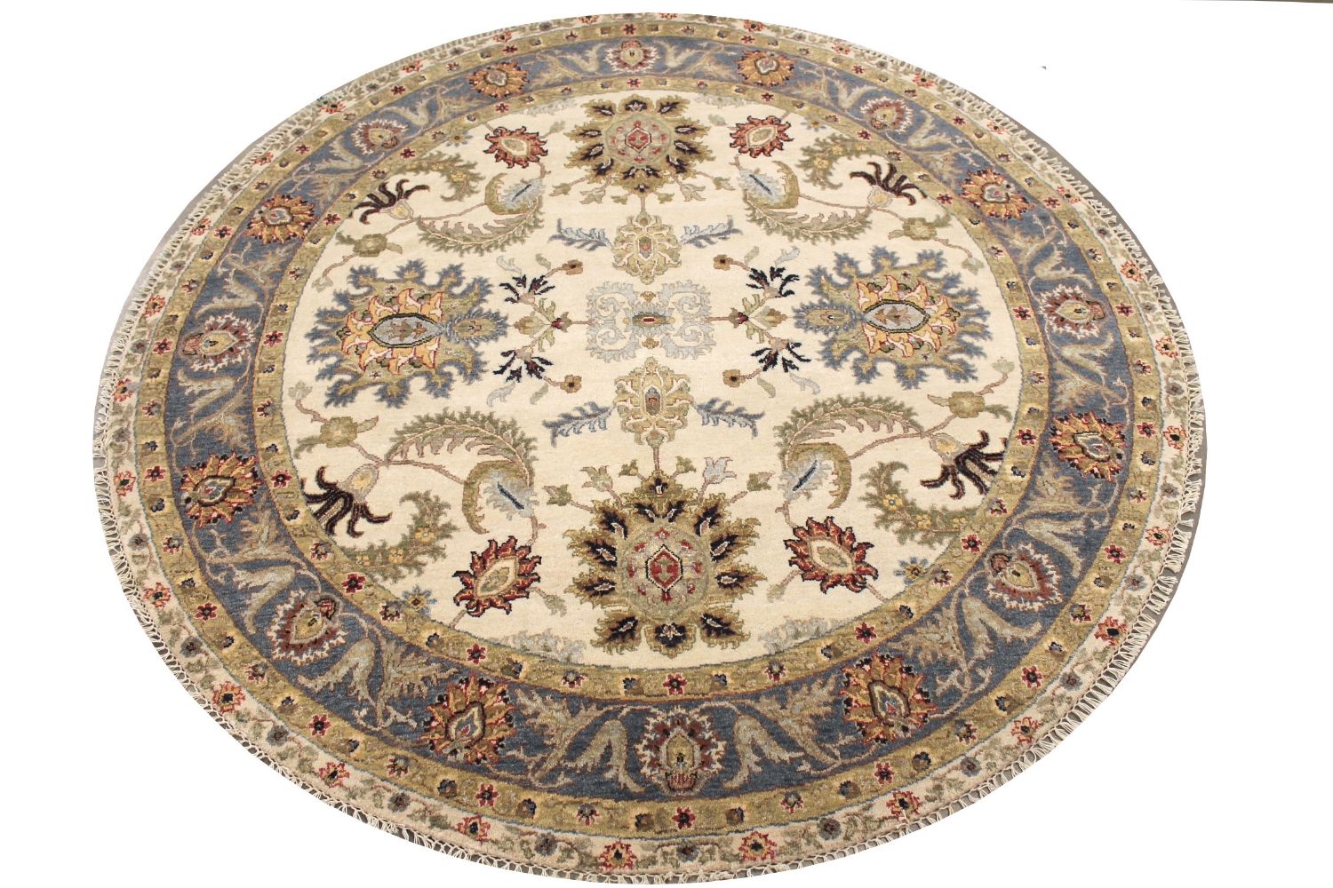 6 ft. - 7 ft. Round & Square Traditional Hand Knotted Wool Area Rug - MR030678