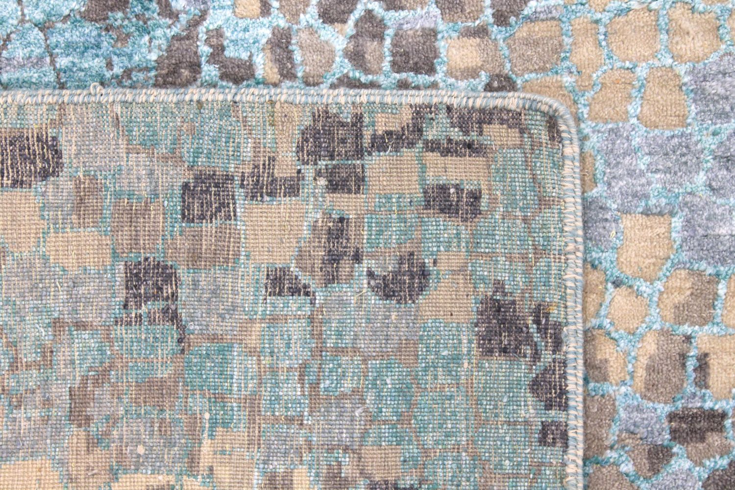 9x12 Modern Hand Knotted Wool & Viscose Area Rug - MR030708