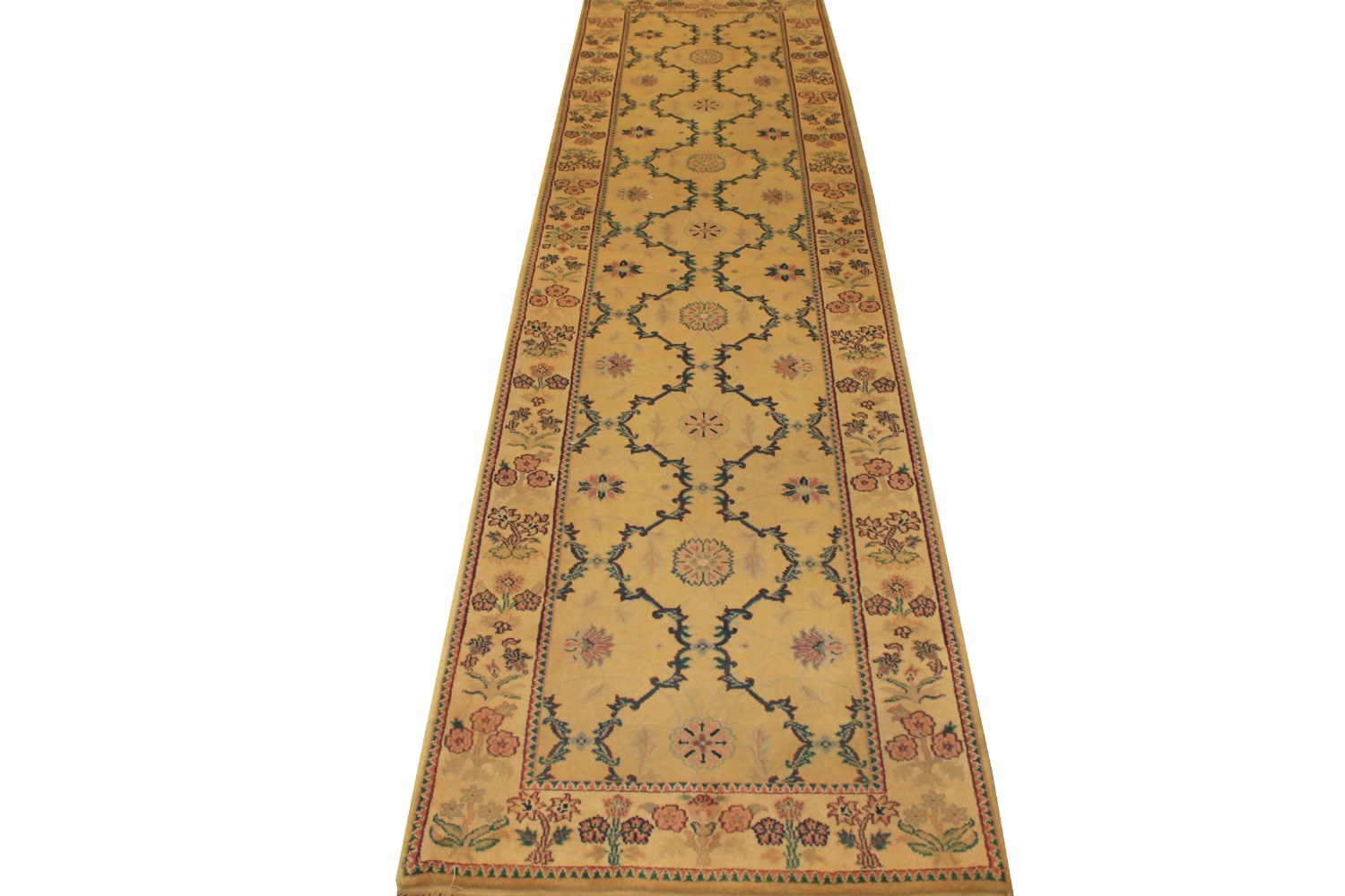 10 ft. Runner Traditional Hand Knotted Wool Area Rug - MR1027