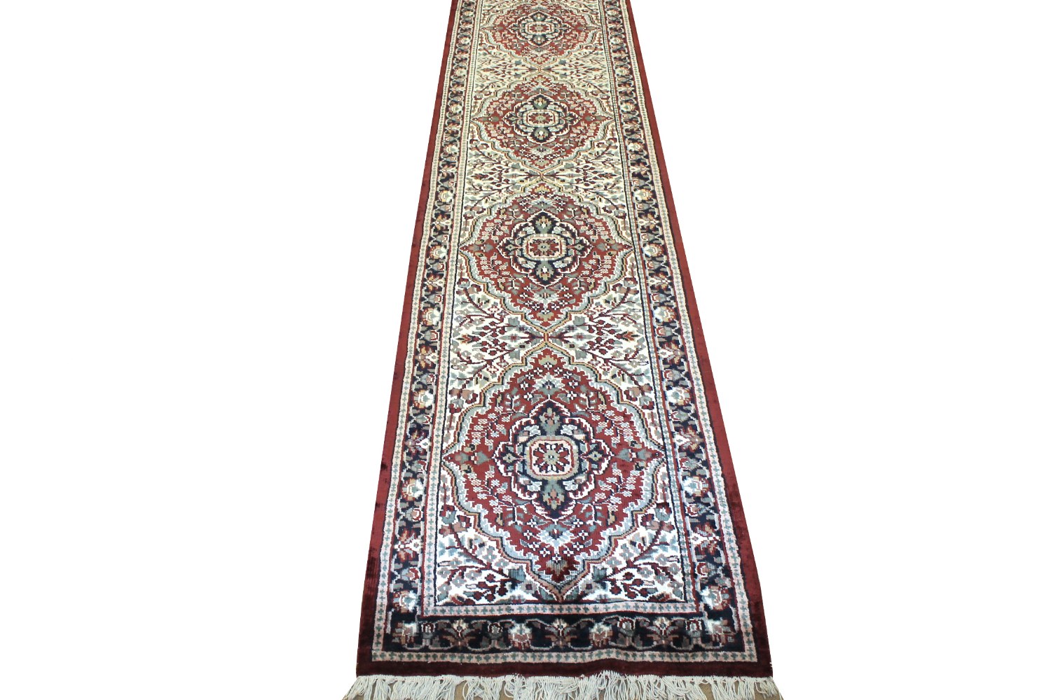 10 ft. Runner Traditional Hand Knotted Wool Area Rug - MR1099