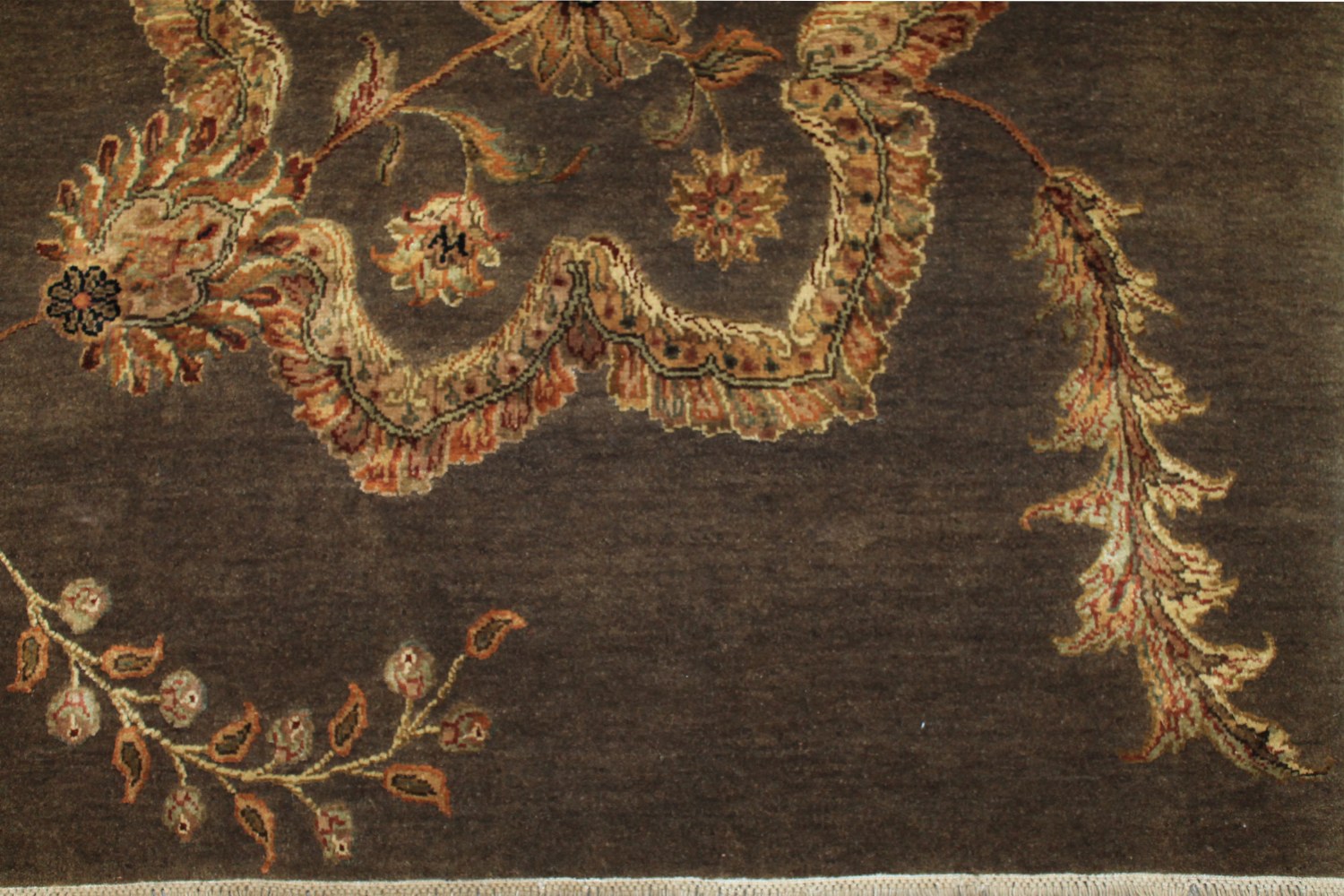 9x12 Silk Flower Hand Knotted Wool Area Rug - MR11260