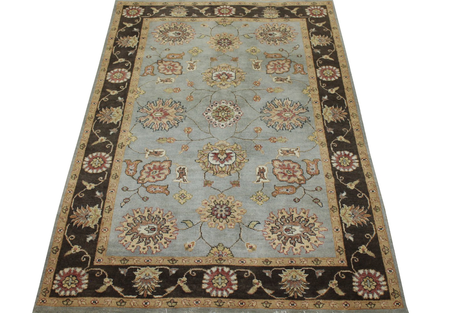 4x6 Traditional Hand Knotted Wool Area Rug - MR12241