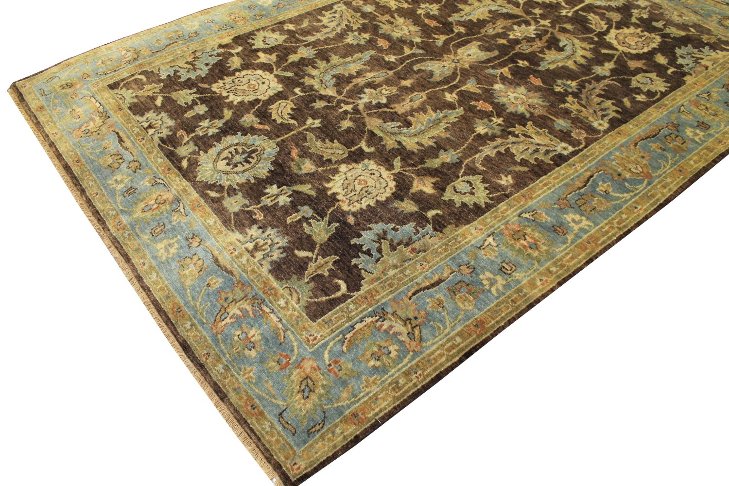 6x9 Oushak Hand Knotted Wool Area Rug - MR12362