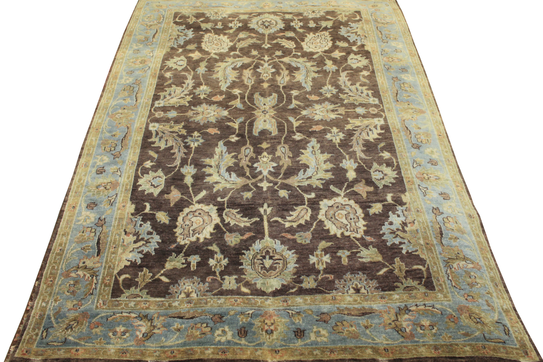 6x9 Oushak Hand Knotted Wool Area Rug - MR12362