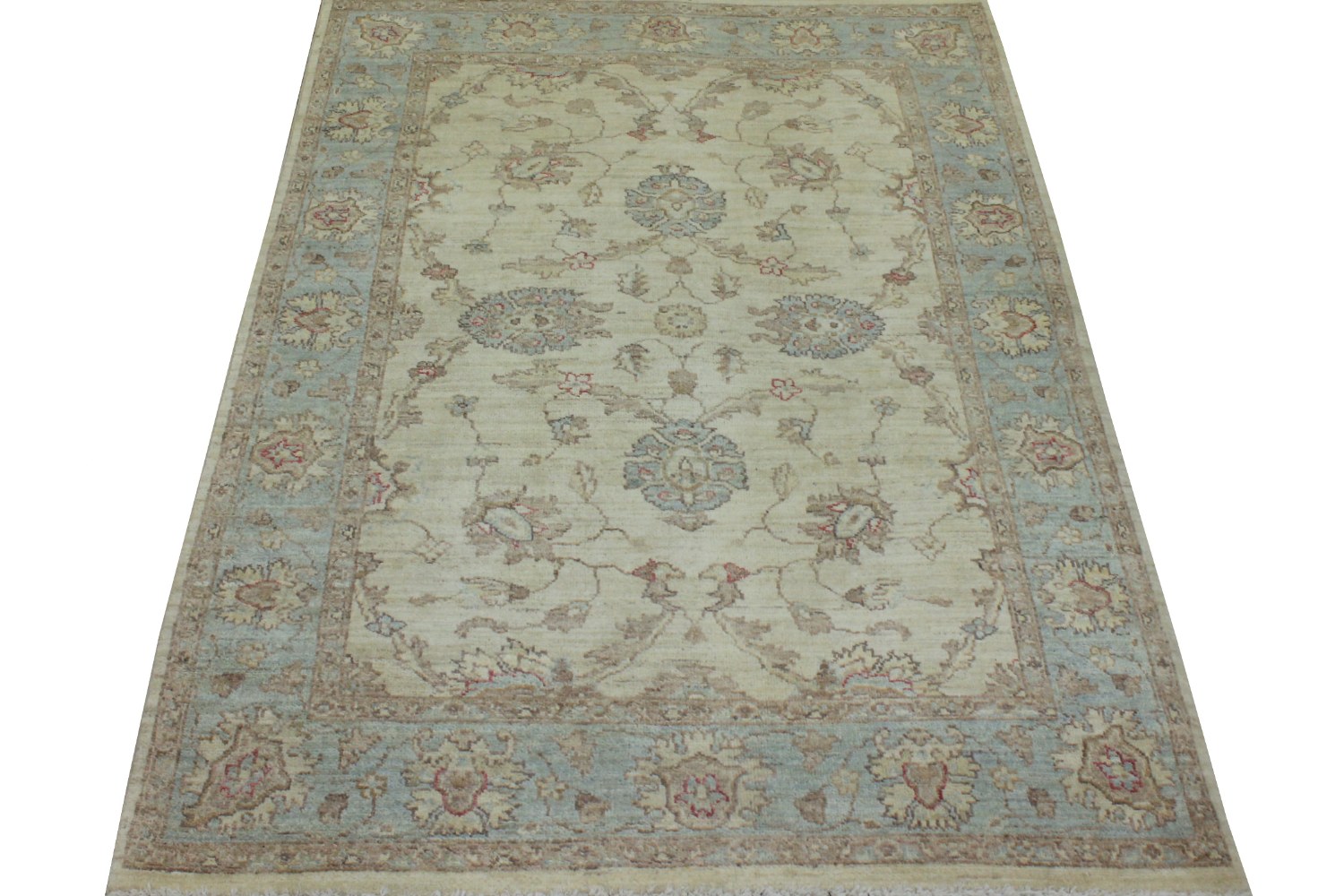 4x6 Peshawar Hand Knotted Wool Area Rug - MR12752