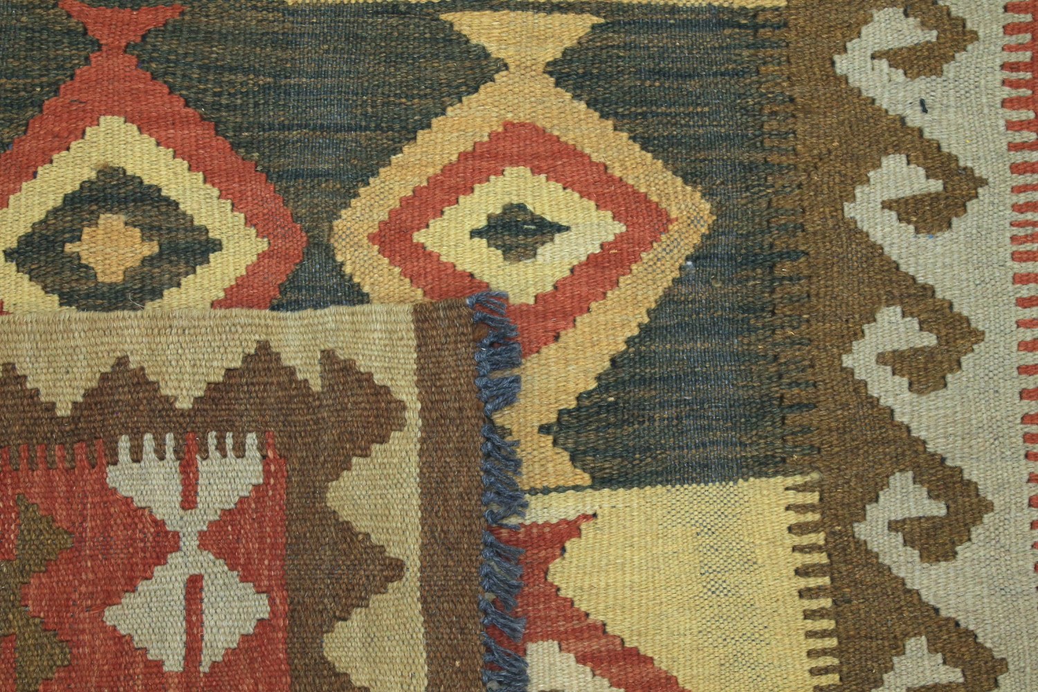 4x6 Flat Weave Hand Knotted Wool Area Rug - MR13326