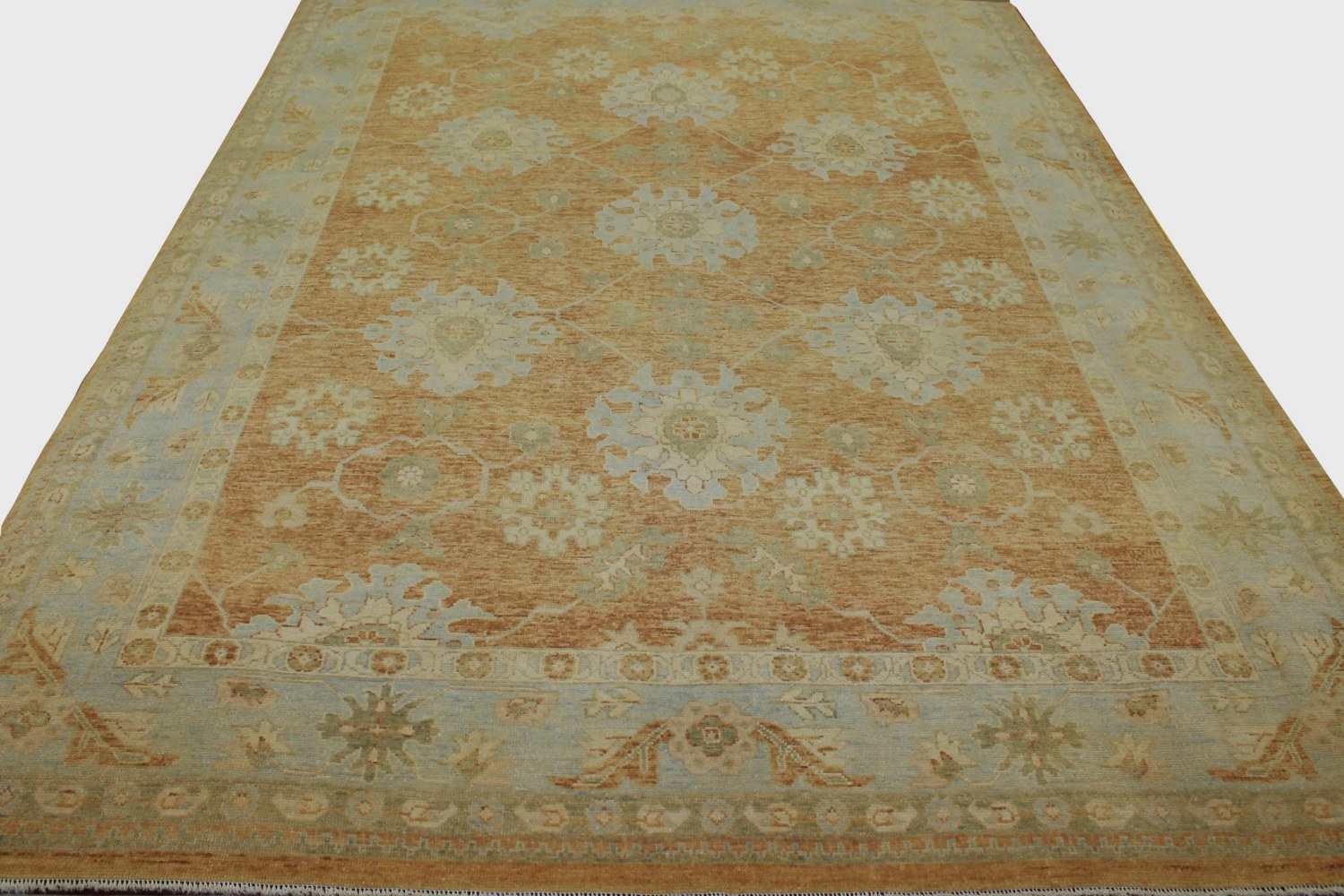 9x12 Oushak Hand Knotted Wool Area Rug - MR13758