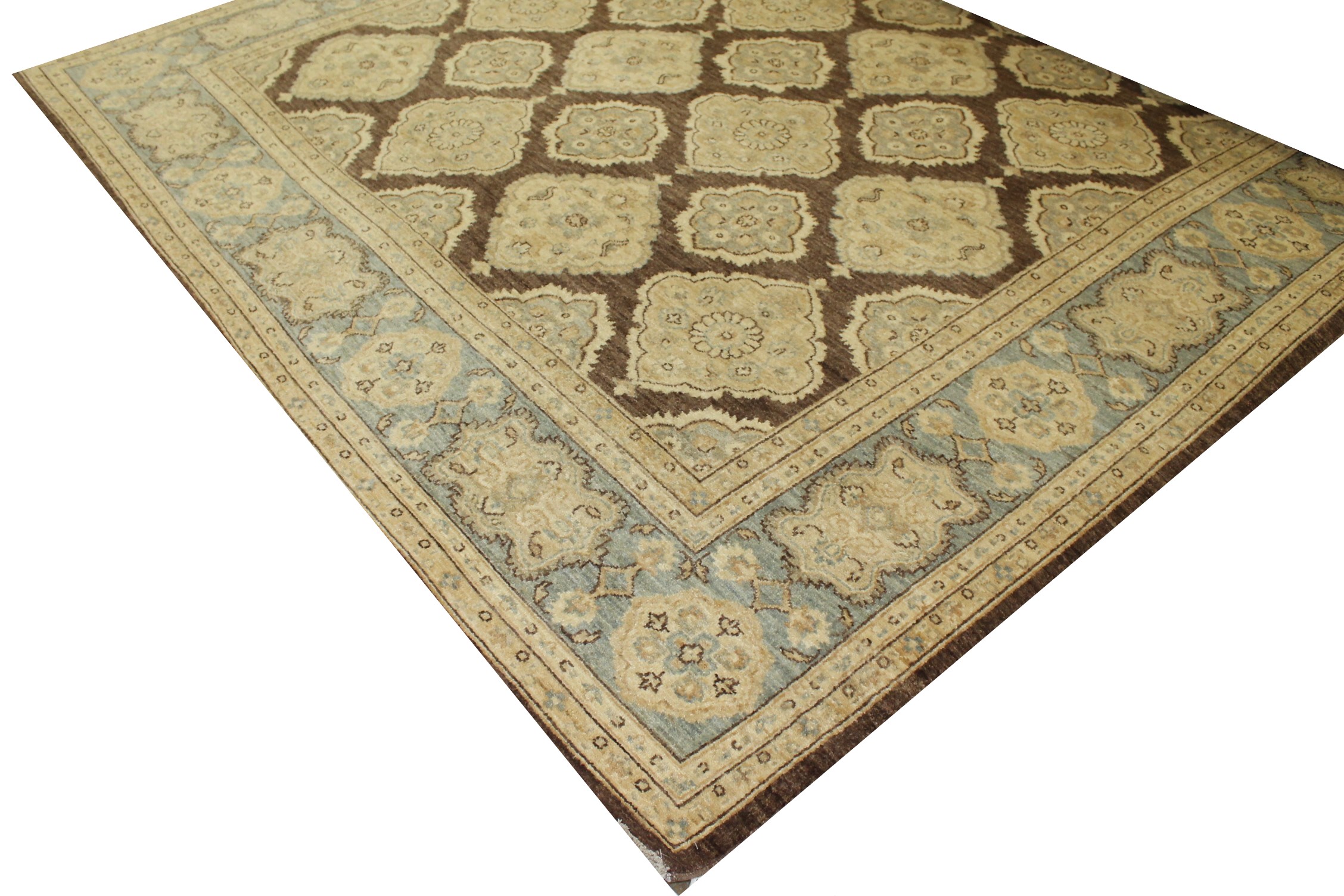 8x10 Peshawar Hand Knotted Wool Area Rug - MR14371