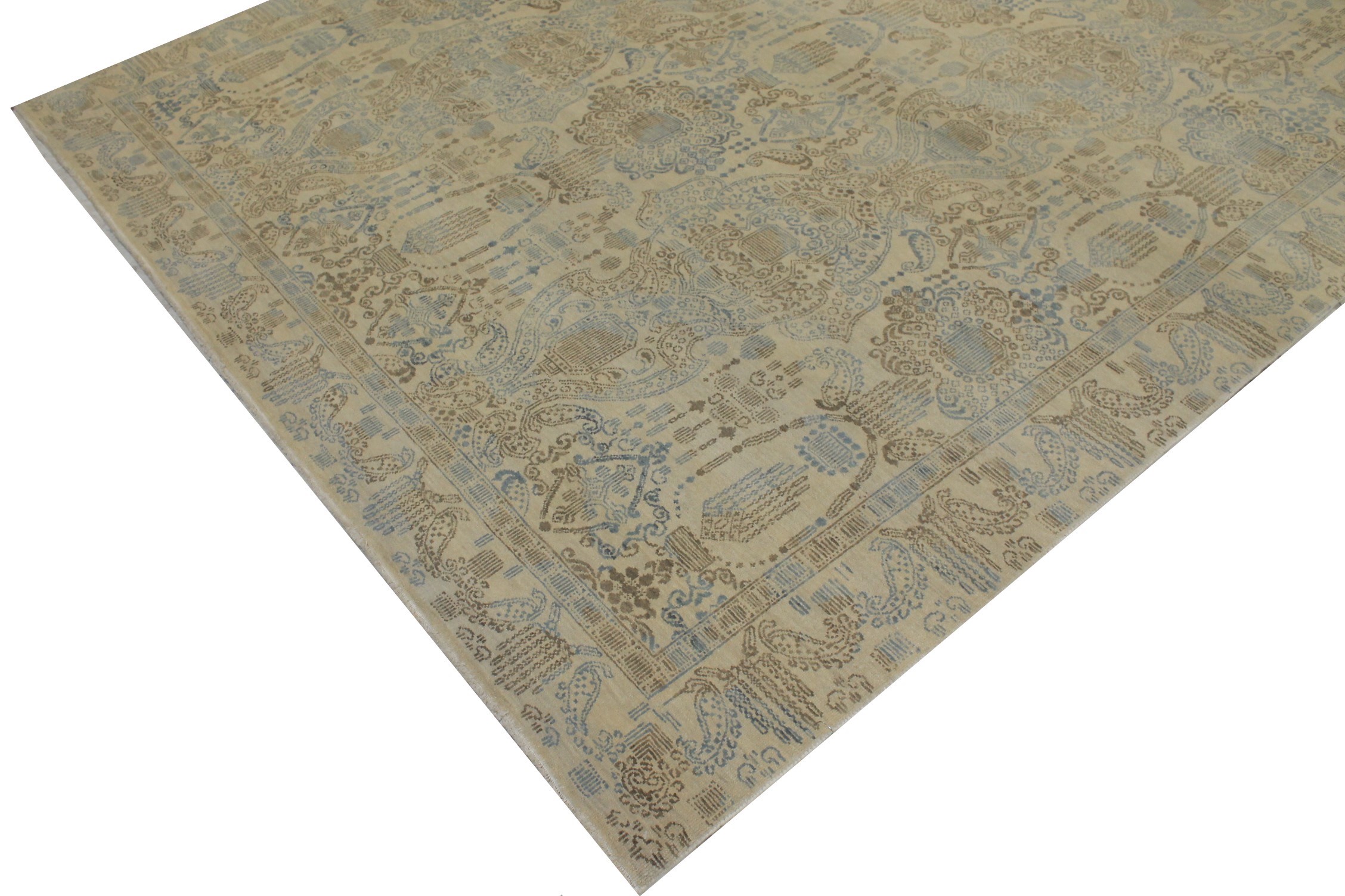 8x10 Contemporary Hand Knotted Wool Area Rug - MR14548