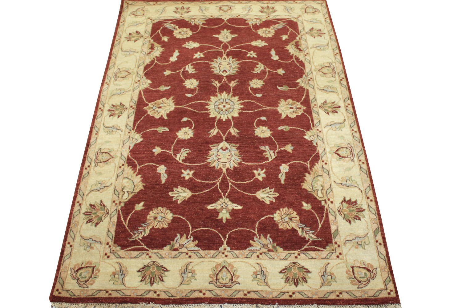 4x6 Traditional Hand Knotted Wool Area Rug - MR14707