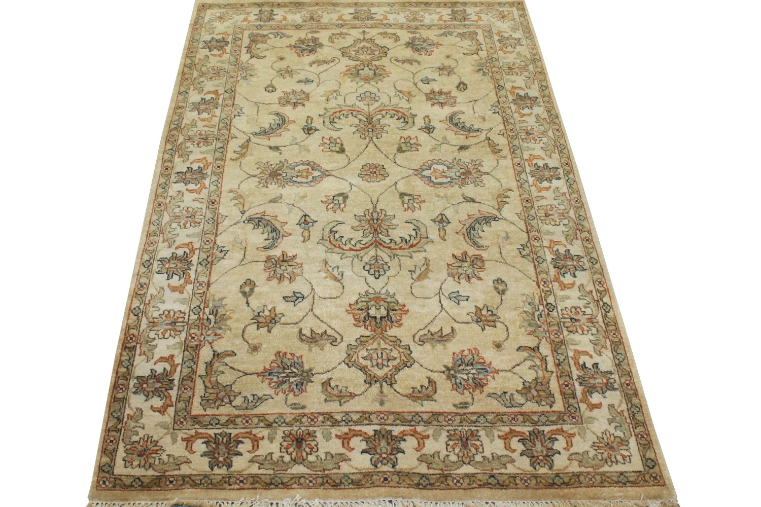 4x6 Traditional Hand Knotted Wool Area Rug - MR14708